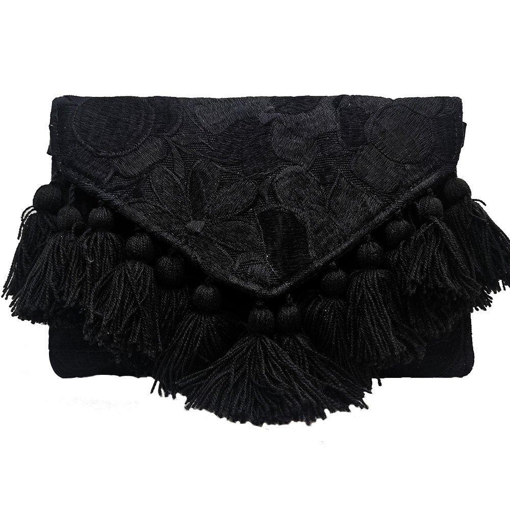 WaxacaMx Clutch Tassels Bag Clutch Mexican Fashion Buy online at